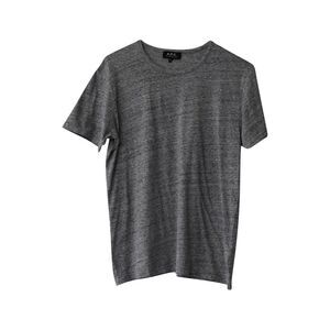 A.P.C. Short Sleeve Crewneck T-Shirt in Grey Cotton